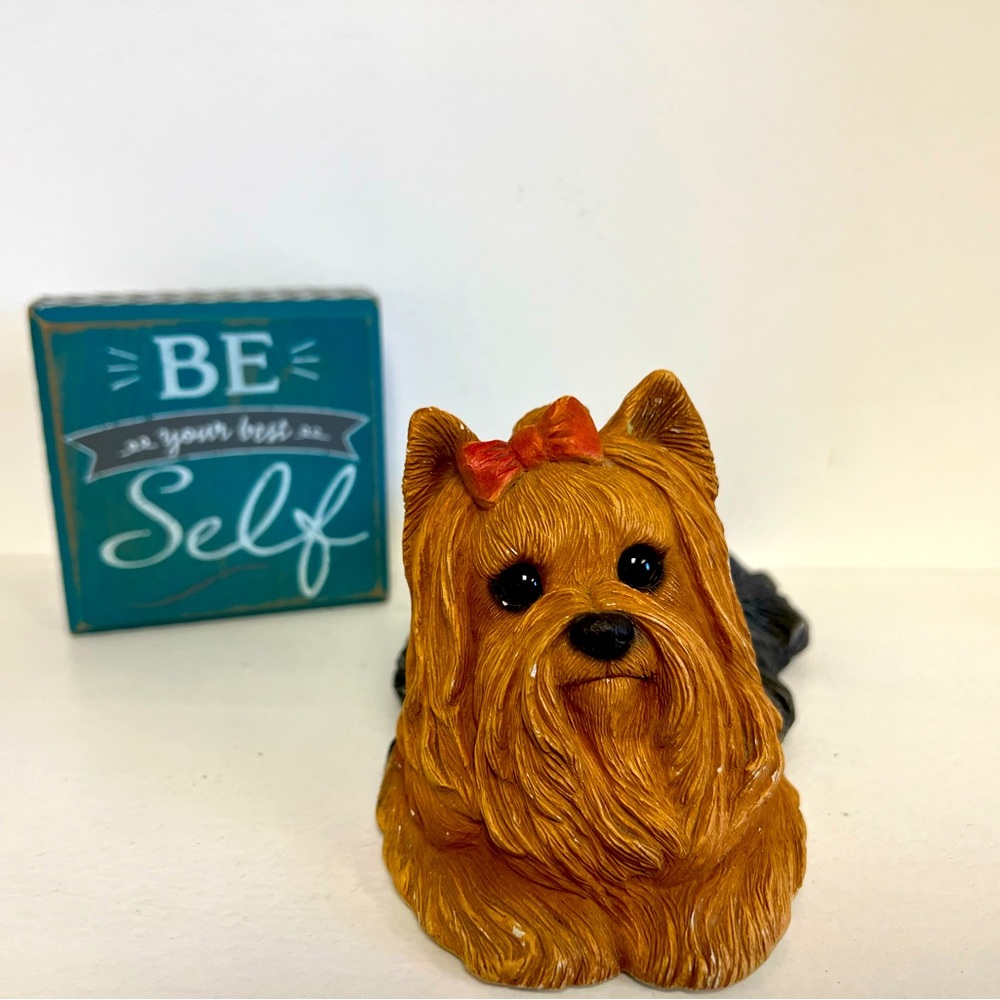 Vintage Sandicast Yorkie - handcast and handpainted in USA By Sandra Brue #155